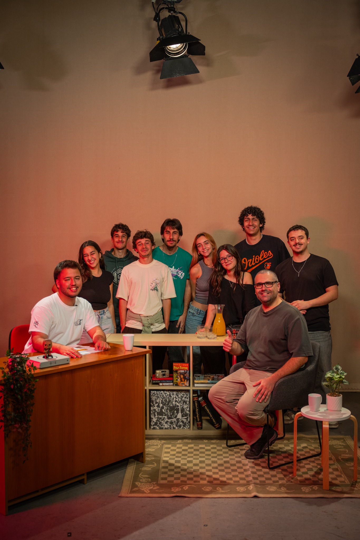 Fotografia de grupo no cenário do Ângulo.